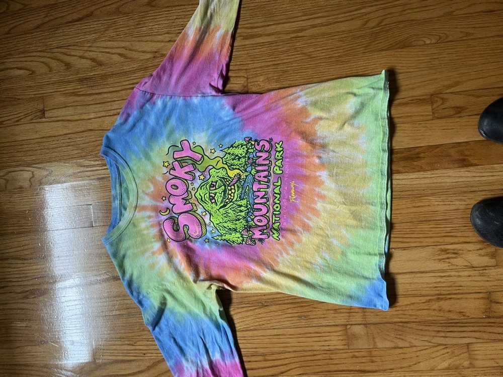 Vintage Smoky Mountain National Park Tie Dye Shirt - image 2