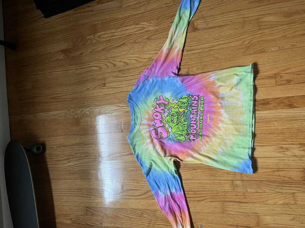 Vintage Smoky Mountain National Park Tie Dye Shirt - image 4