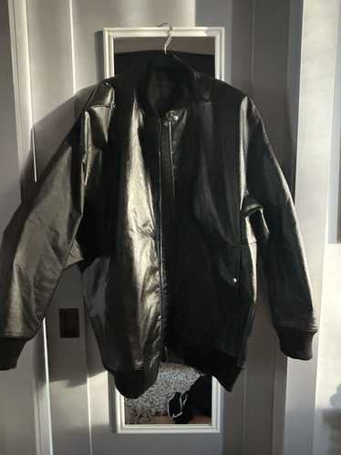 Rick Owens Rick Owens Coated Denim Bomber Jacket - image 1