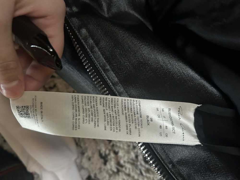 Rick Owens Rick Owens Coated Denim Bomber Jacket - image 3