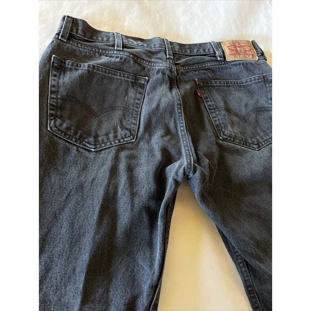 Levi's Levis Jeans Mens 33x30 Dark Gray 505 Denim… - image 12