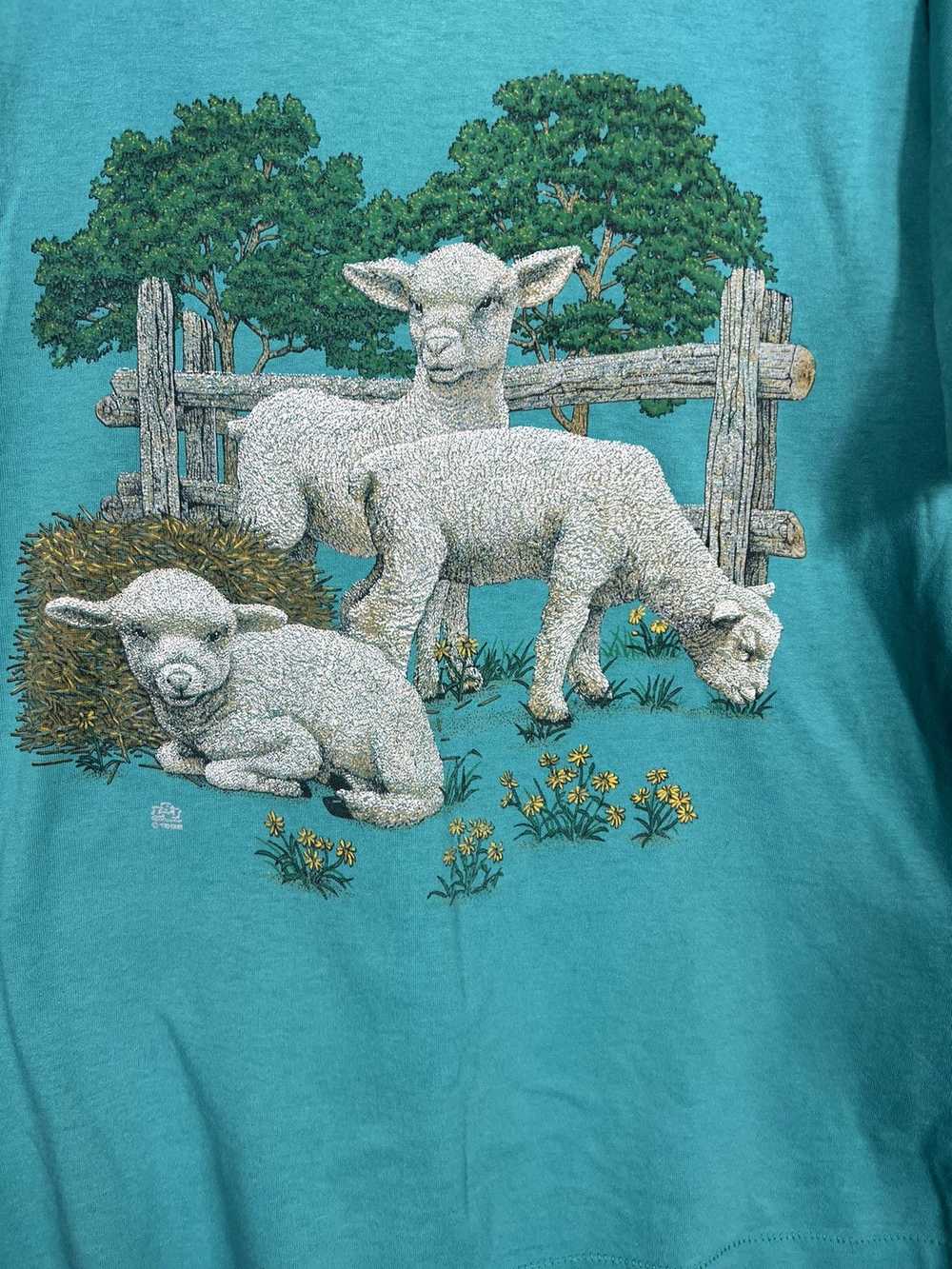Fruit Of The Loom × Vintage Vintage Sheep Shirt - image 2