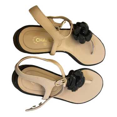 Chanel Leather flip flops - image 1