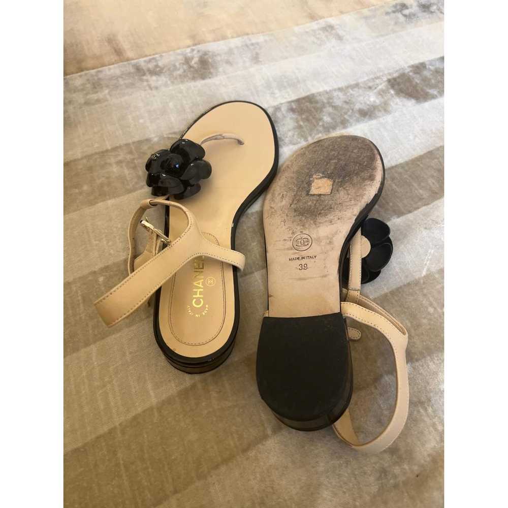 Chanel Leather flip flops - image 2