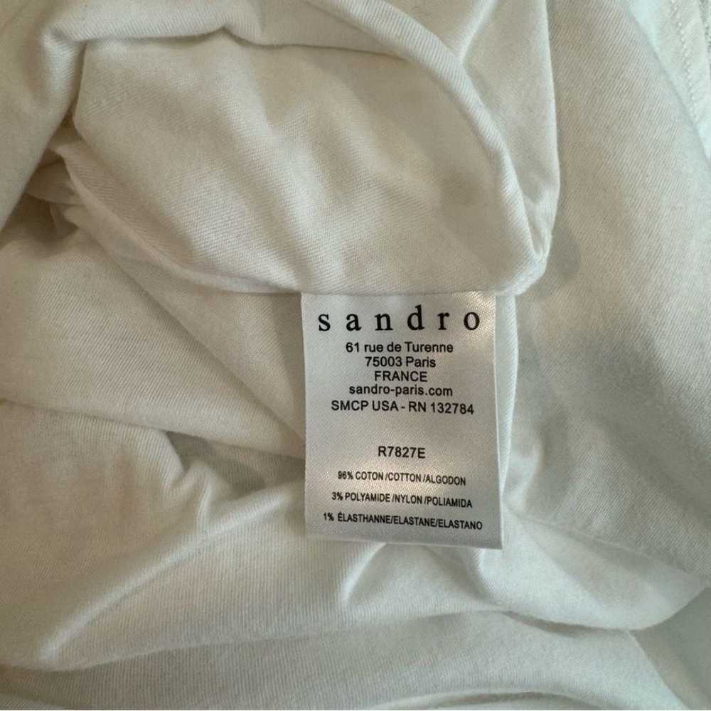 SANDRO Textured Knit Short Sleeve Dress Silver St… - image 10