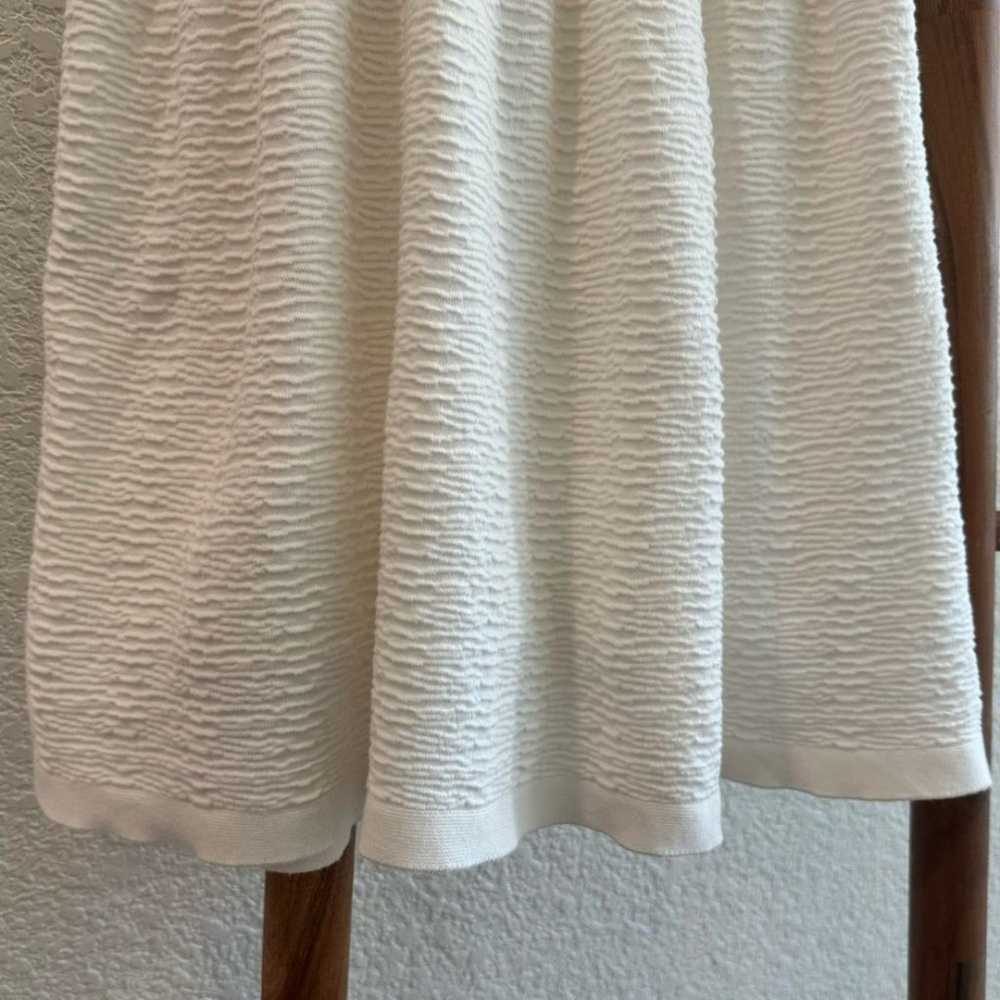 SANDRO Textured Knit Short Sleeve Dress Silver St… - image 7