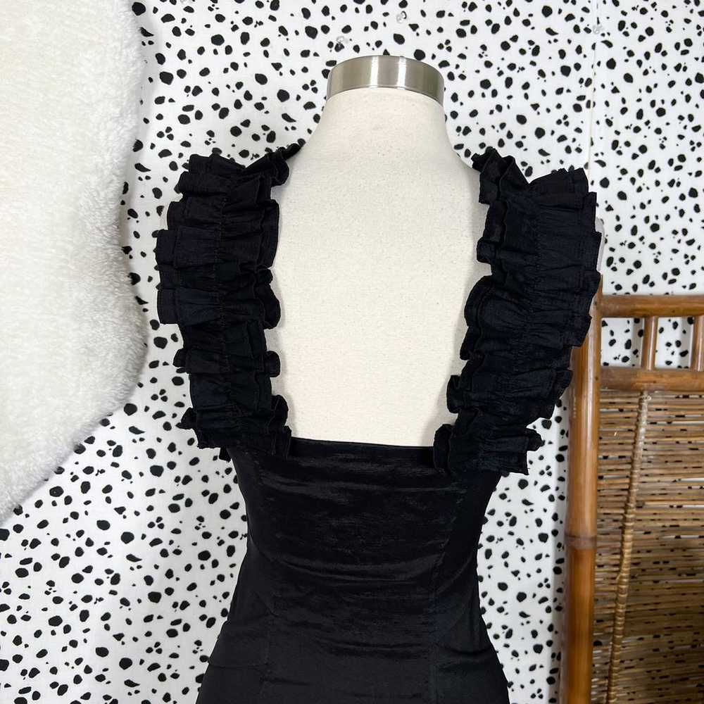 Vintage | Entry 90s Y2K Black Bandage Ruffle Stra… - image 8