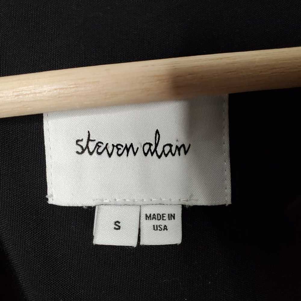 Steven Alan Jumpsuit V-Neck Virgin Wool  Solid Bl… - image 2