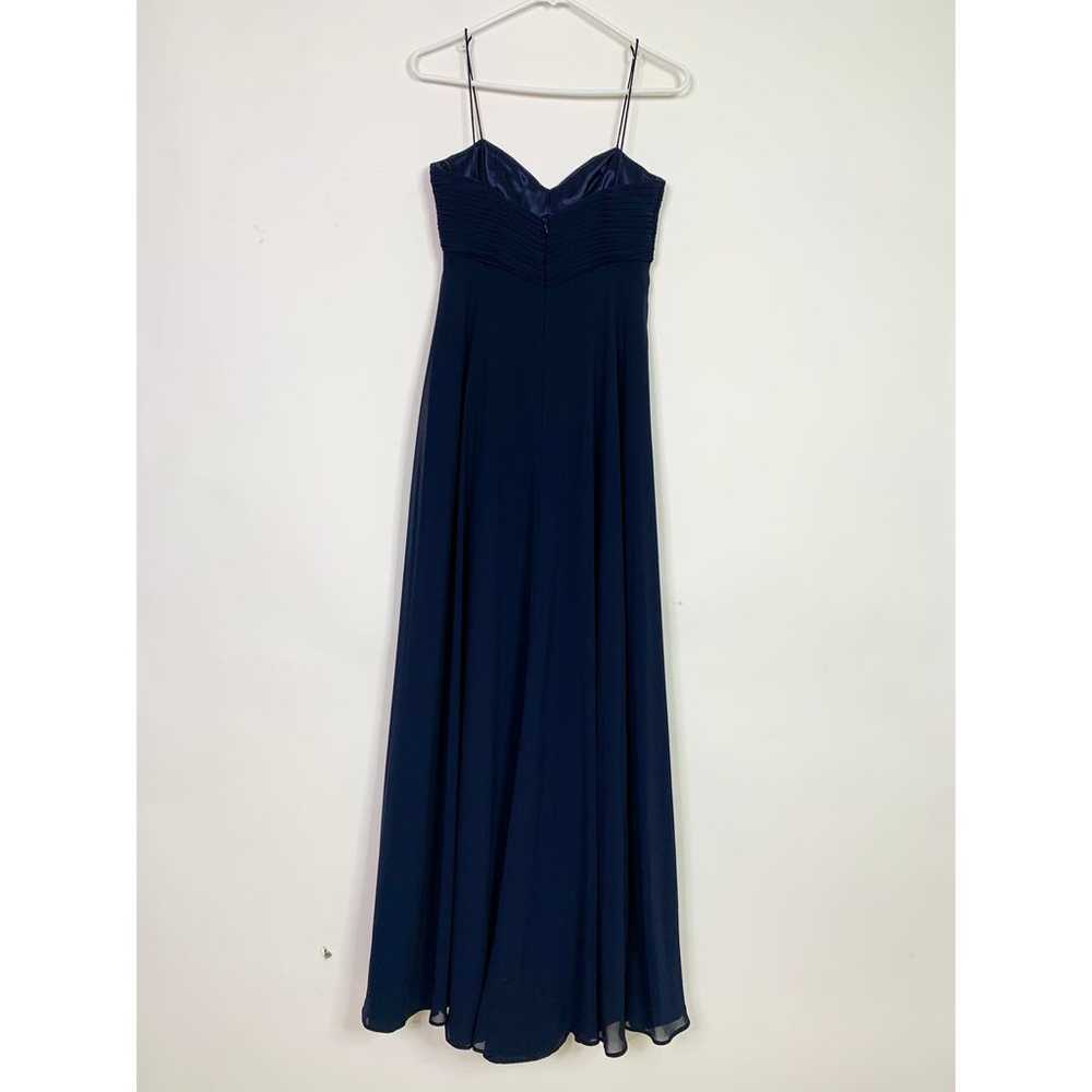 Badgley Mischka Bridesmaids Dress Size 4 Blue Max… - image 2