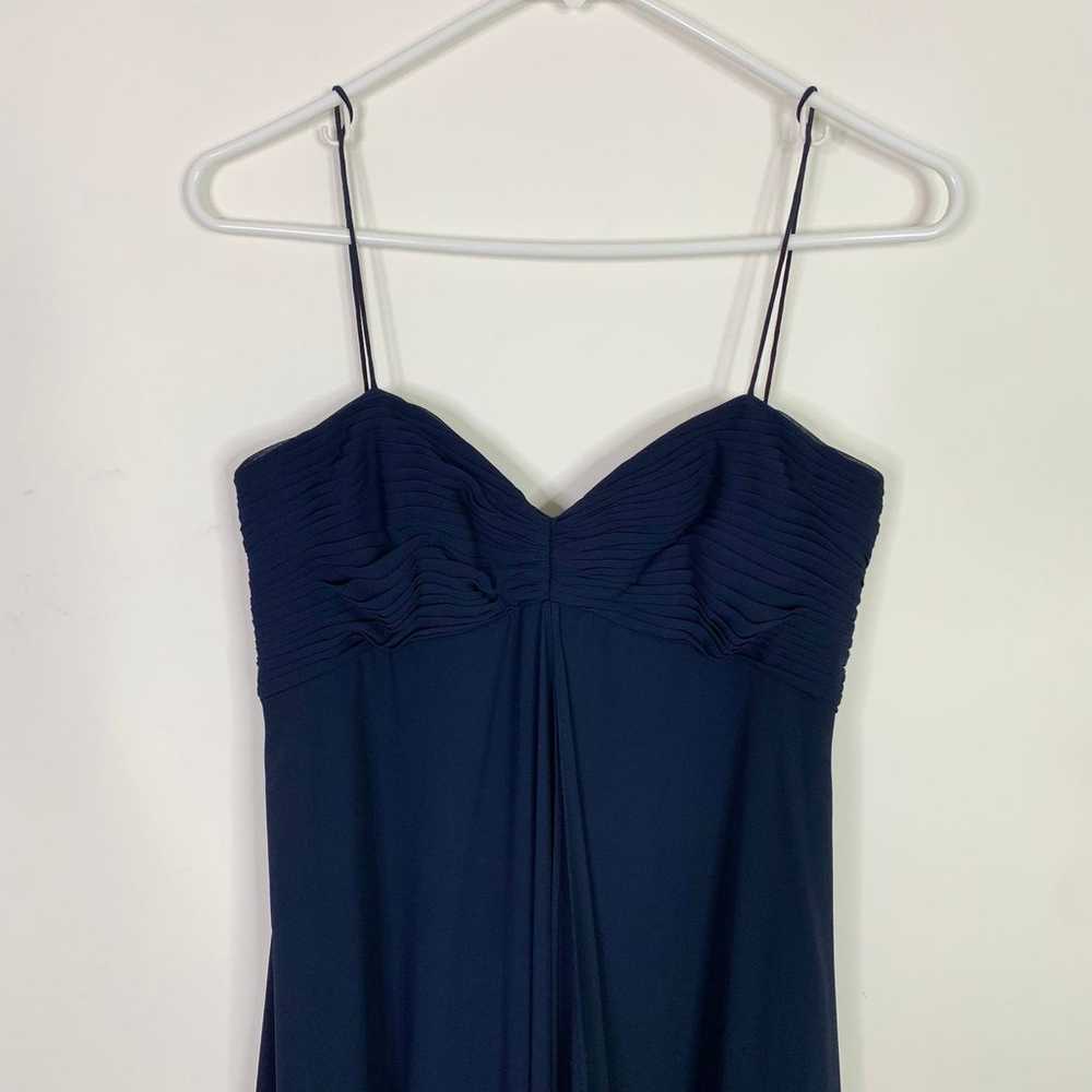 Badgley Mischka Bridesmaids Dress Size 4 Blue Max… - image 3