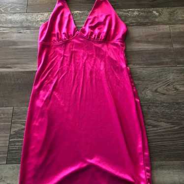 Pink halter dress
