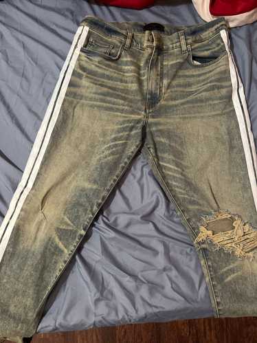 Amiri Amiri Dirty Indigo Broken Track Jeans