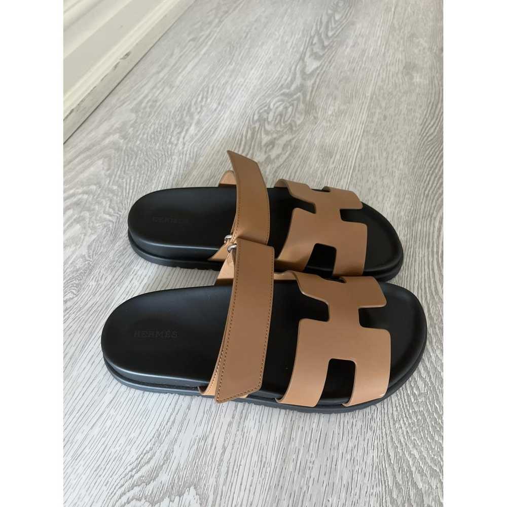 Hermès Chypre leather sandal - image 3