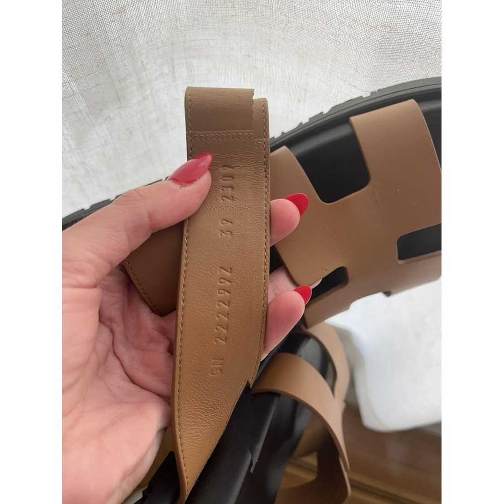 Hermès Chypre leather sandal - image 4
