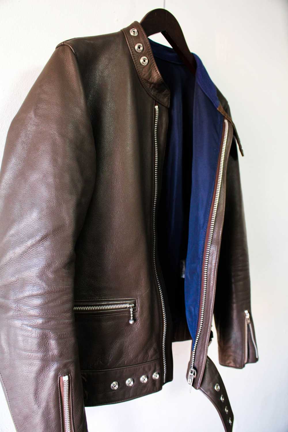 Undercover Last Drop FW08 Cafe Racer Leather Jack… - image 5