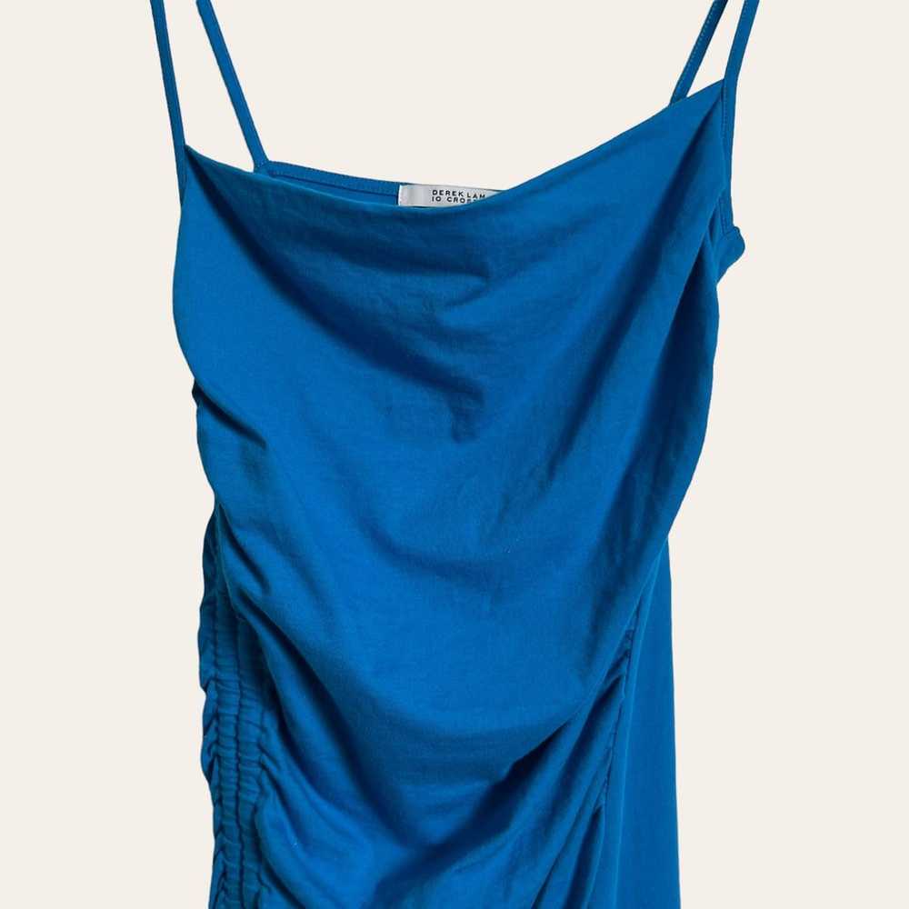 Derek Lam 10 Crosby Blue Ruched Asymmetric Sleeve… - image 3