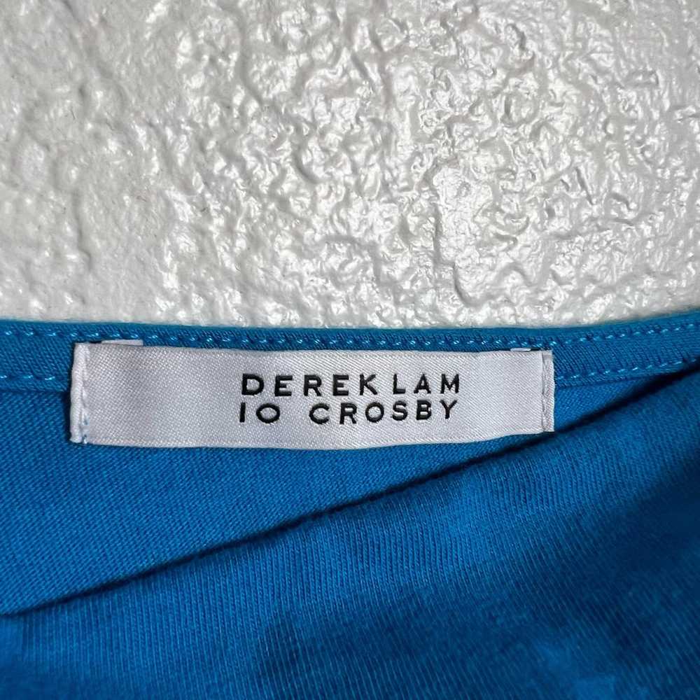 Derek Lam 10 Crosby Blue Ruched Asymmetric Sleeve… - image 6