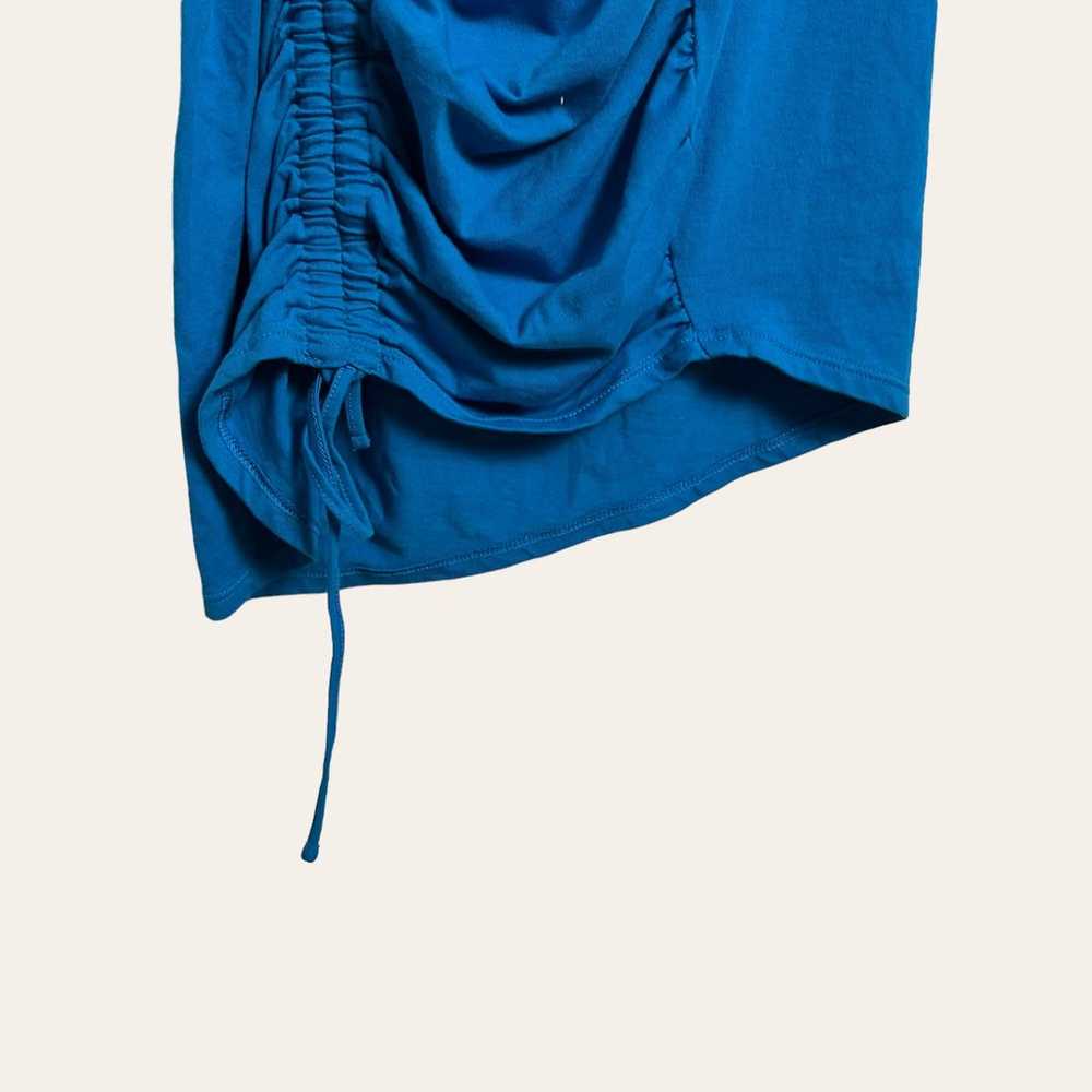 Derek Lam 10 Crosby Blue Ruched Asymmetric Sleeve… - image 7