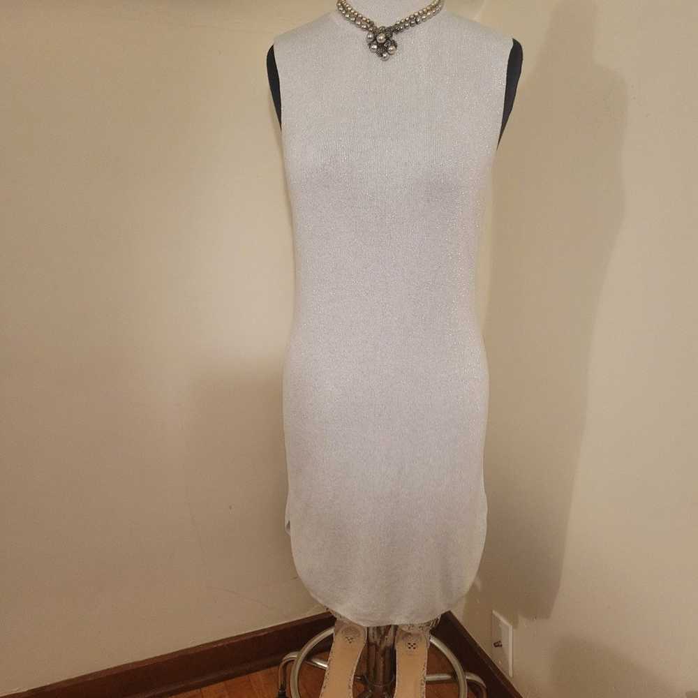 Rachel Zoe Silver Dress Size M - image 2