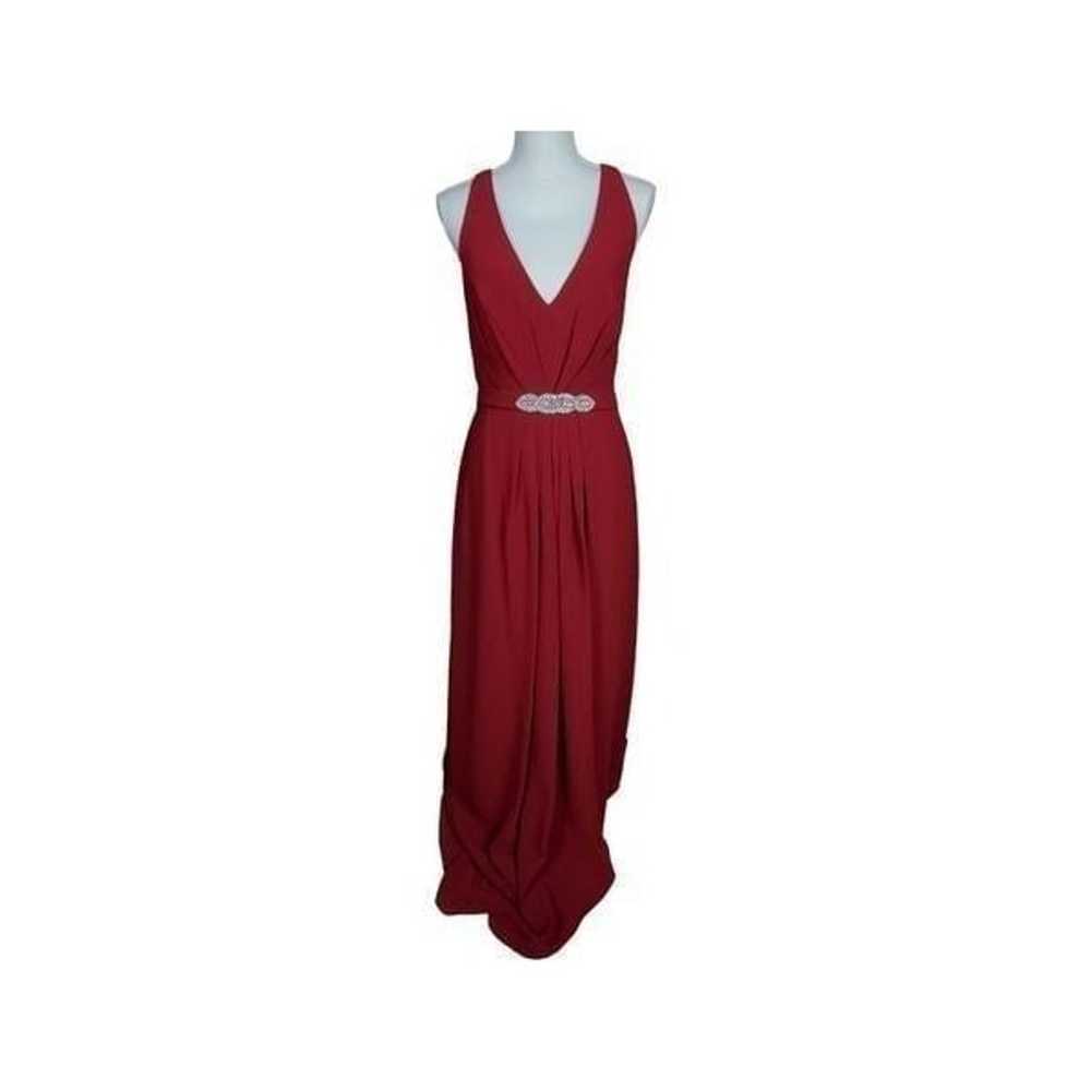 Jenny Packham Gown Size 10 Burgundy Rhinestones P… - image 10