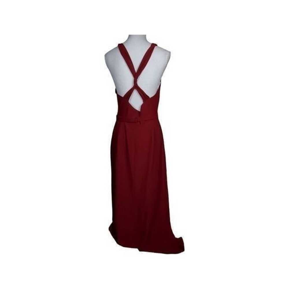 Jenny Packham Gown Size 10 Burgundy Rhinestones P… - image 2