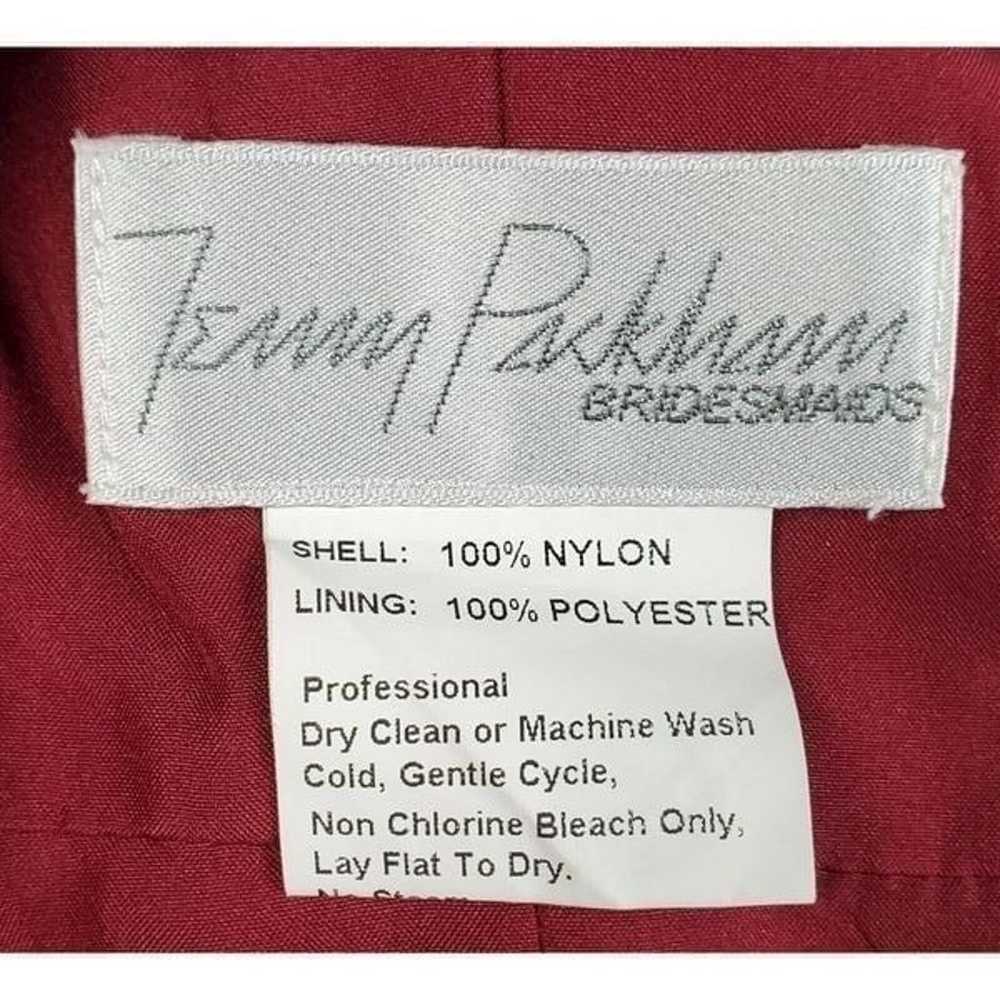 Jenny Packham Gown Size 10 Burgundy Rhinestones P… - image 6