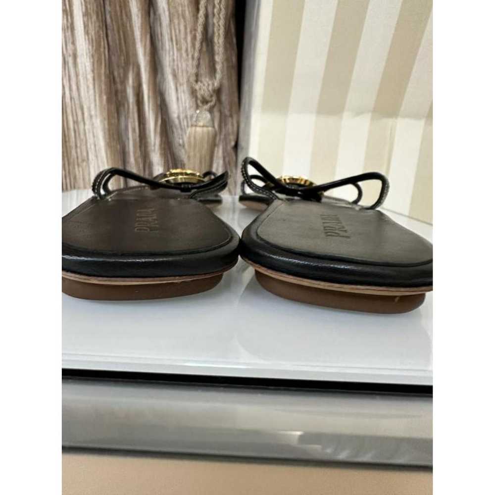Prada Leather flip flops - image 3