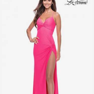 Hot pink prom dress