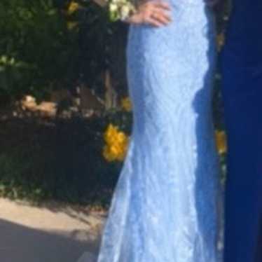 Baby blue prom dress