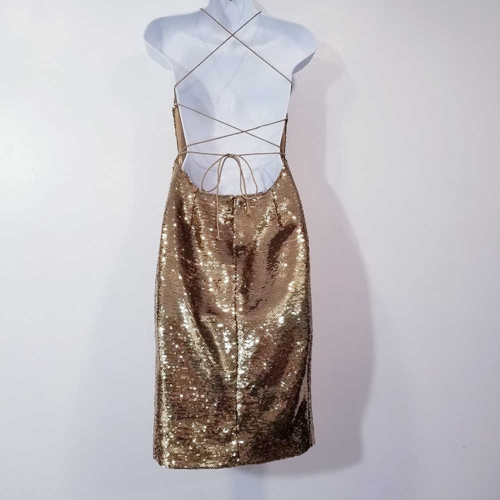 Sherri Hill Gold Sequins Sexy Backless Cocktail P… - image 12