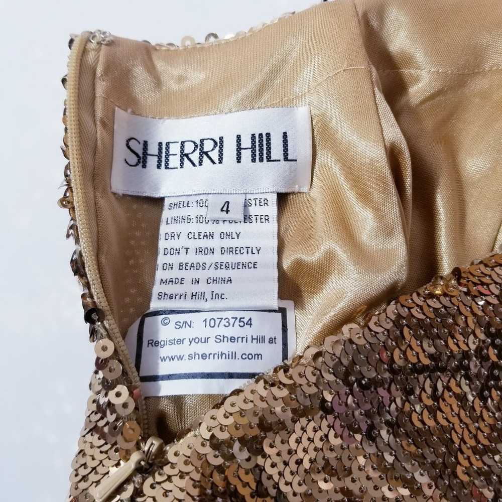 Sherri Hill Gold Sequins Sexy Backless Cocktail P… - image 2