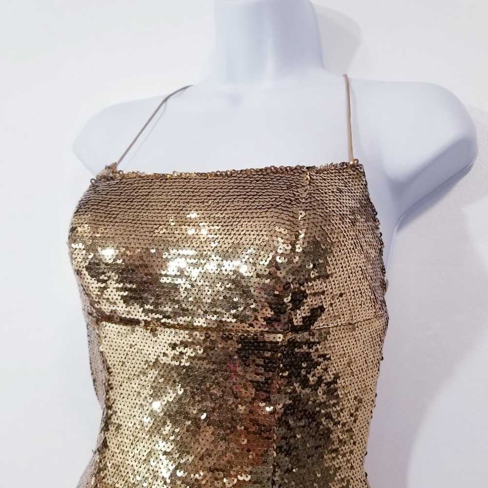 Sherri Hill Gold Sequins Sexy Backless Cocktail P… - image 3