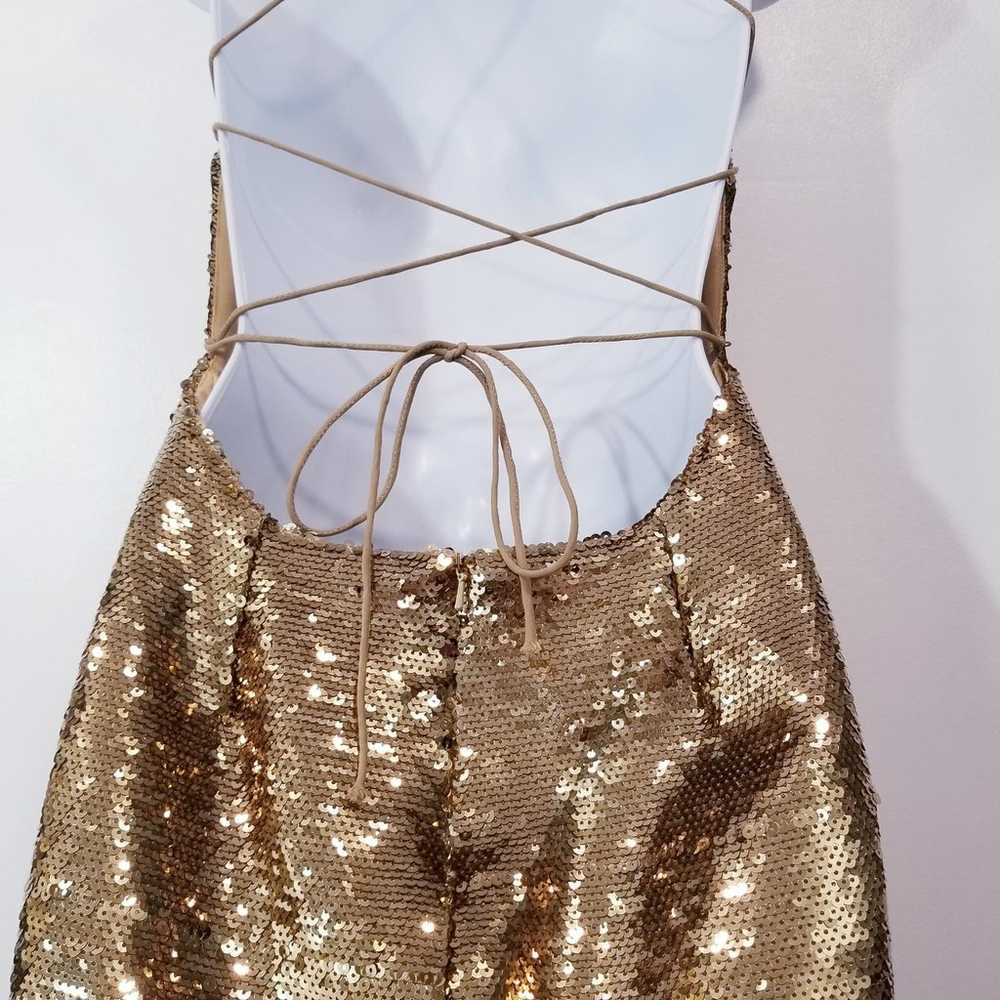 Sherri Hill Gold Sequins Sexy Backless Cocktail P… - image 4