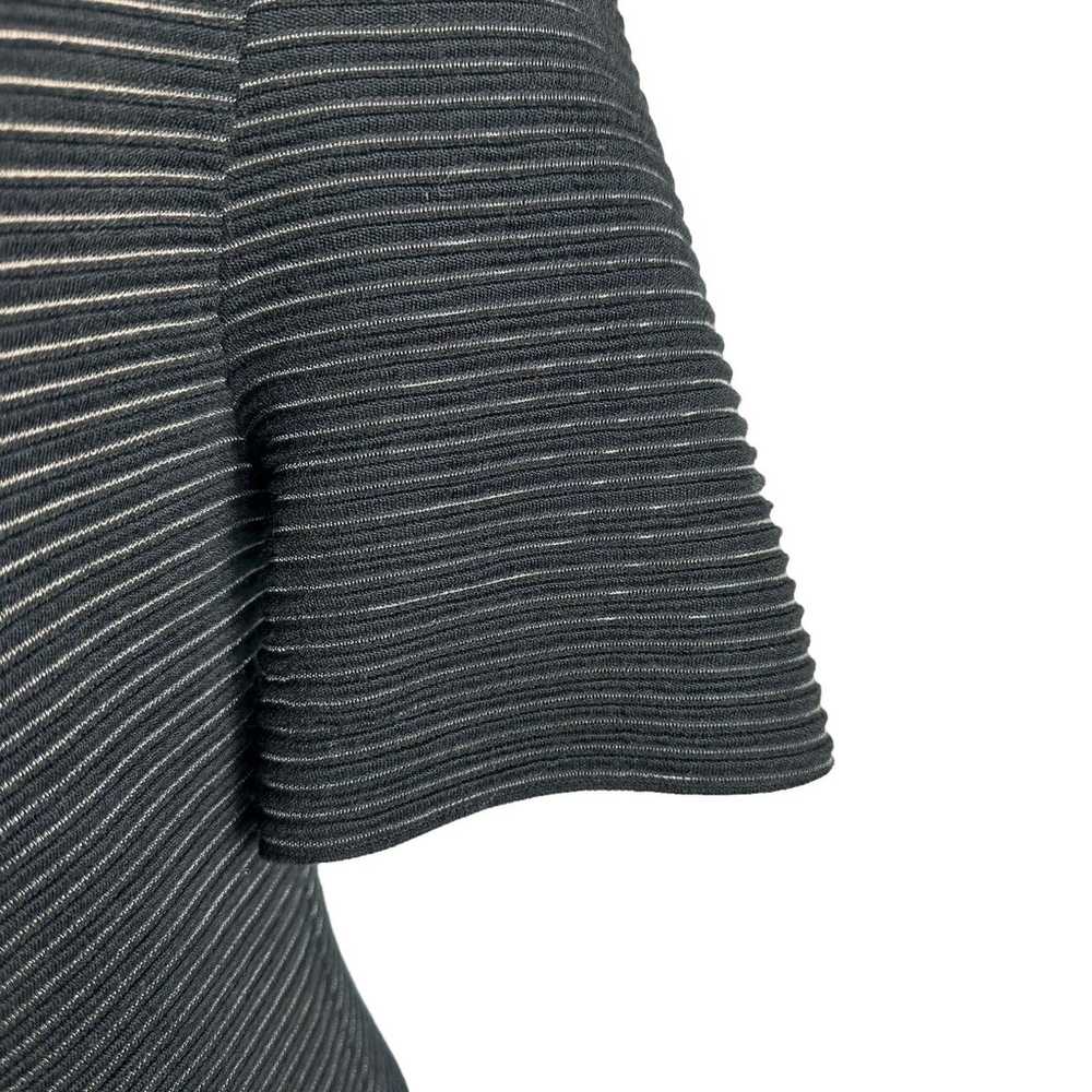 AKRIS PUNTO Black Textured Ribbed Short Sleeve Mo… - image 5