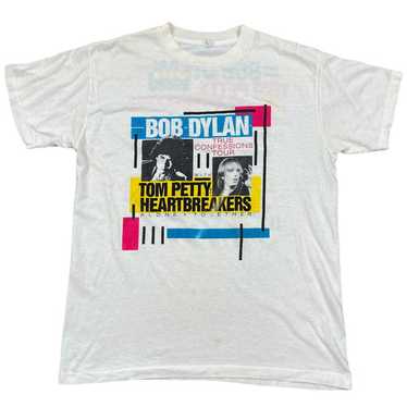 トップス 80s Bob Dylan Tom Petty true confessions S vintage 1986 Bob Dylan / Tom Petty true confessions tour t