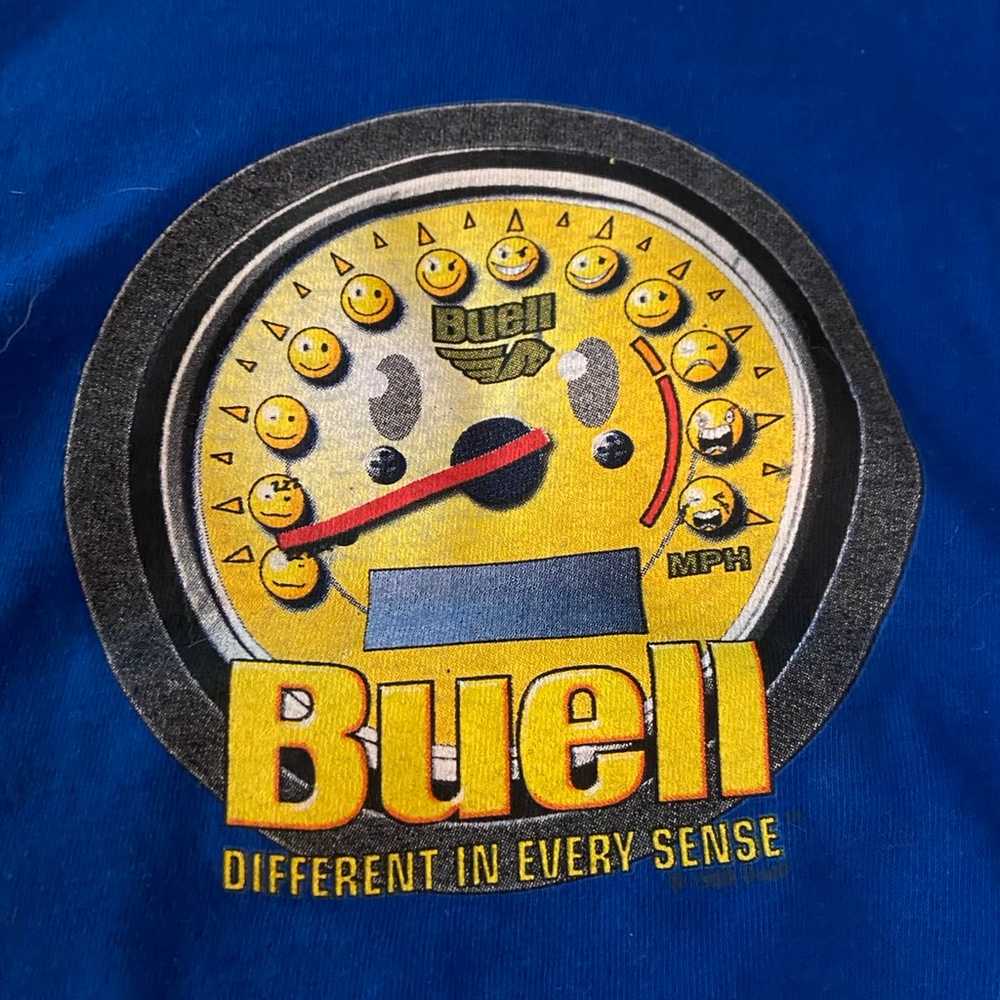 Buell Blue t shirt size large - image 1