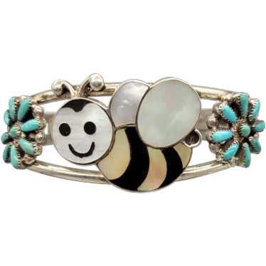 Zuni Bumble Bee Sterling Silver Bracelet - Don & V