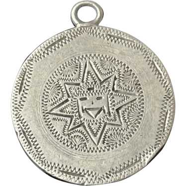 Antique Mexican 'Sterling Mexico' Pendant Medal Az