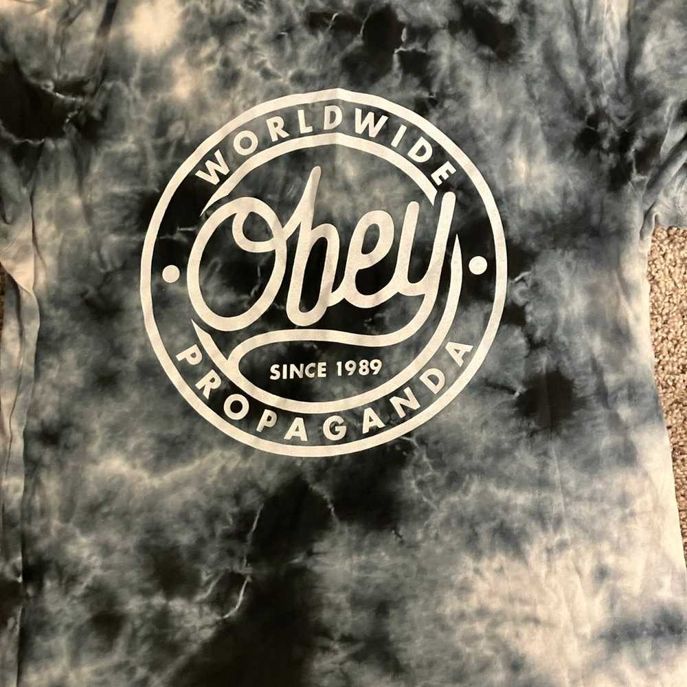 Obey Tie dye T shirt - image 2