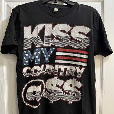 Blake Shelton Kiss My Country A$$ Patriotic US Fl… - image 1