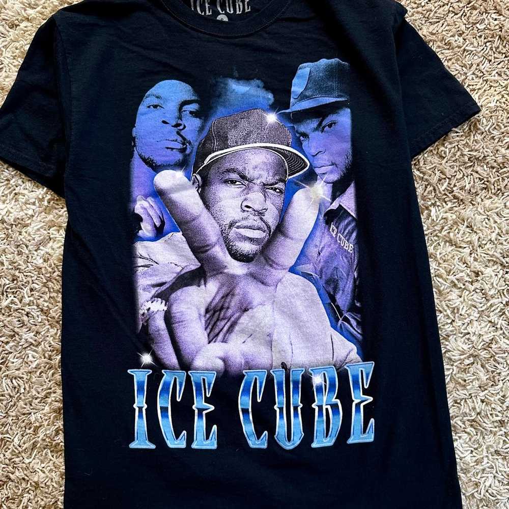 00s 2021 Ice Cube Rap Tee Faded Big Logo Y2K Rap … - image 2