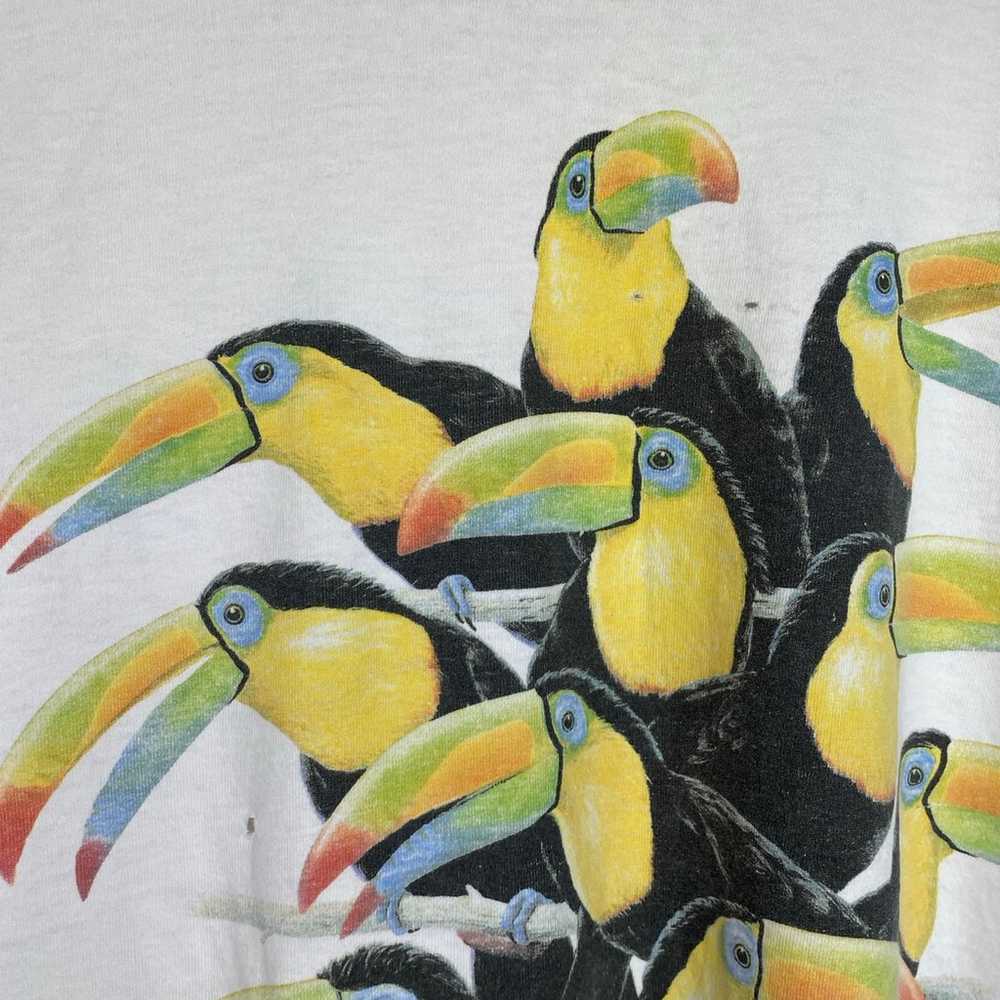 Vintage 90’s Animal nature toucan birds art tropi… - image 3