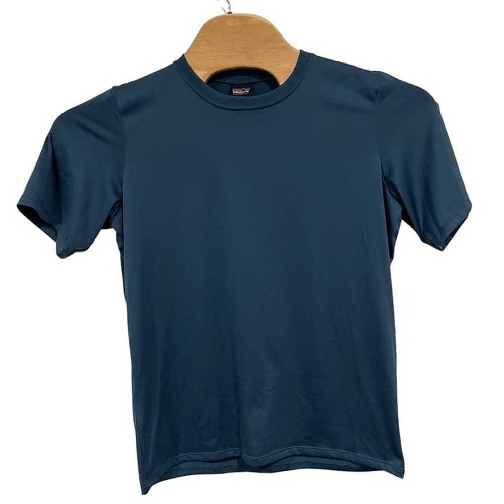 Vintage Patagonia T Shirt Mens Size M Blue Capile… - image 1