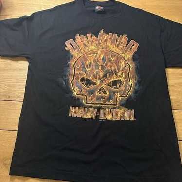 Y2K Harley Davidson black skull shirt xl