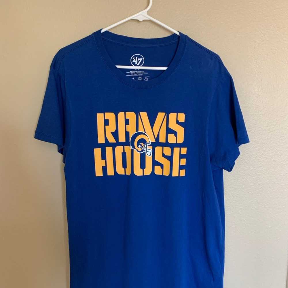 Men ‘47 LA Rams House Blue Shirt Cotton Medium. U… - image 1
