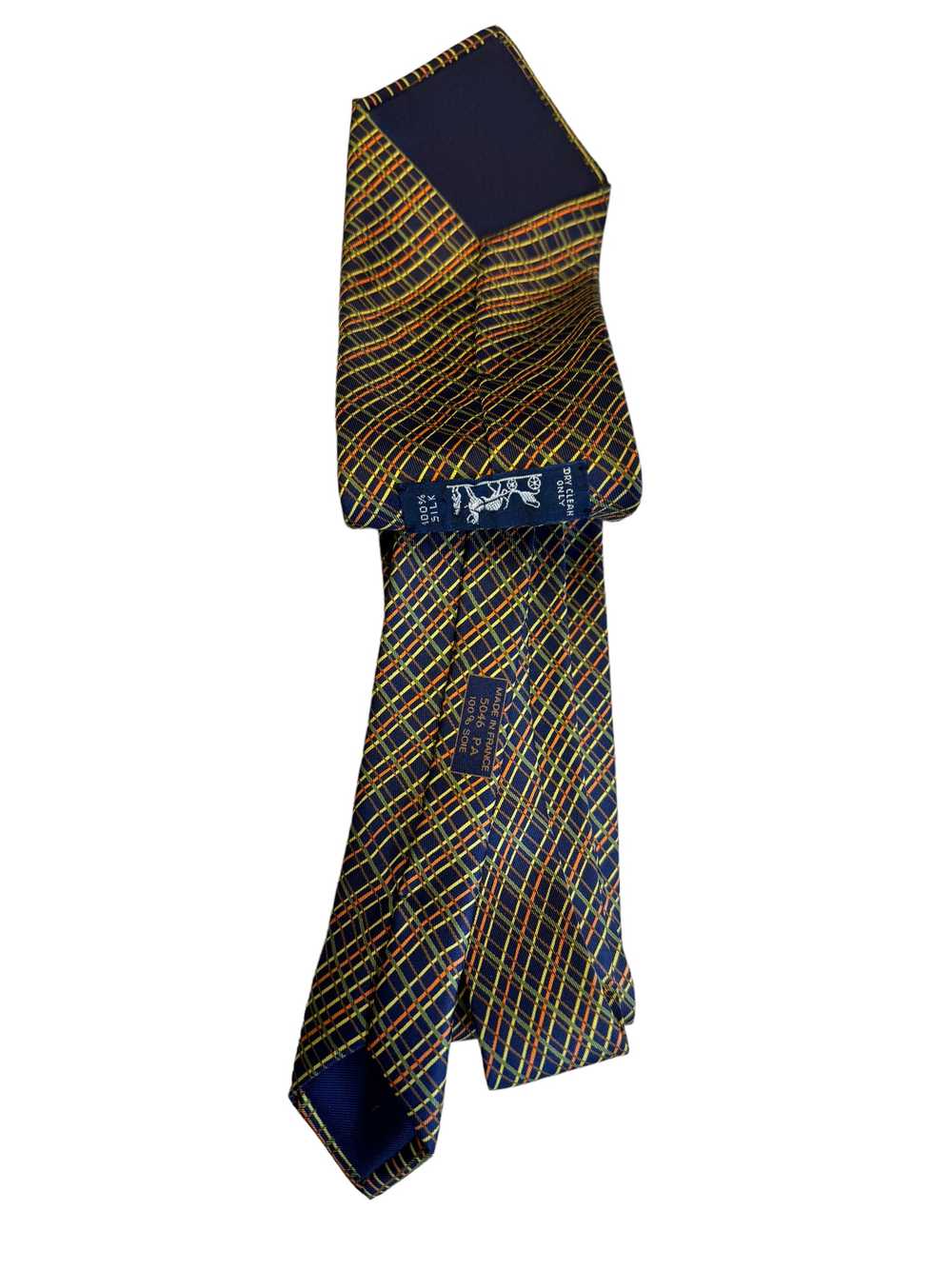 Vintage Hermes 100% Silk Graphic Tie - image 4