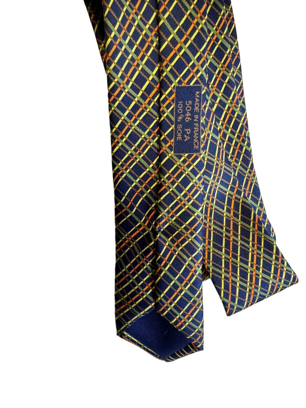 Vintage Hermes 100% Silk Graphic Tie - image 7