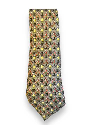 Vintage Hermes 100% Silk Garden Tie