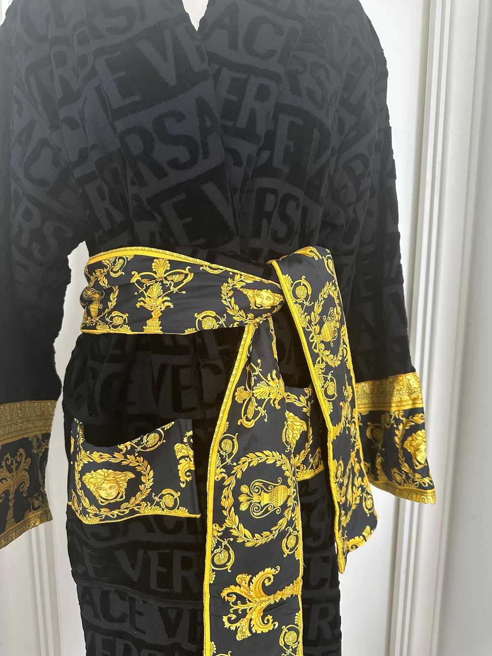 Product Details Versace Black Baroque Bathrobe - image 3