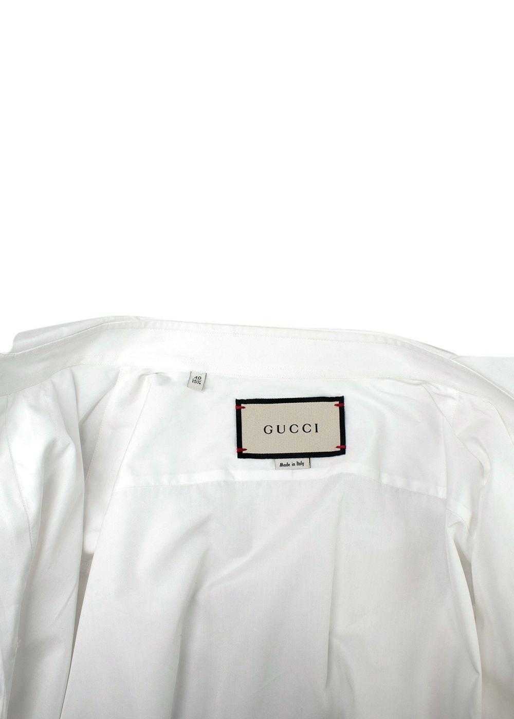 Managed by hewi Gucci white cotton pintuck formal… - image 3